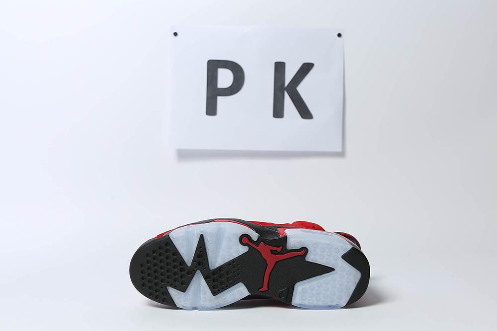 PK GOD Jordan 6 Retro Black Red RETAIL MATERIALS READY TO SHIP